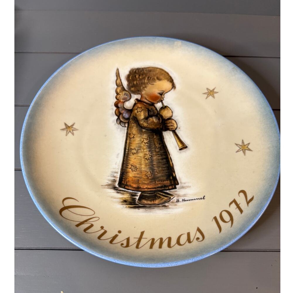 1972 Limited Edition Hummel Plate - Angel with flute Schmid Brothers